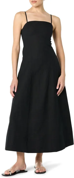 The Drop Women's Daphne Square Neck Linen Maxi Dress