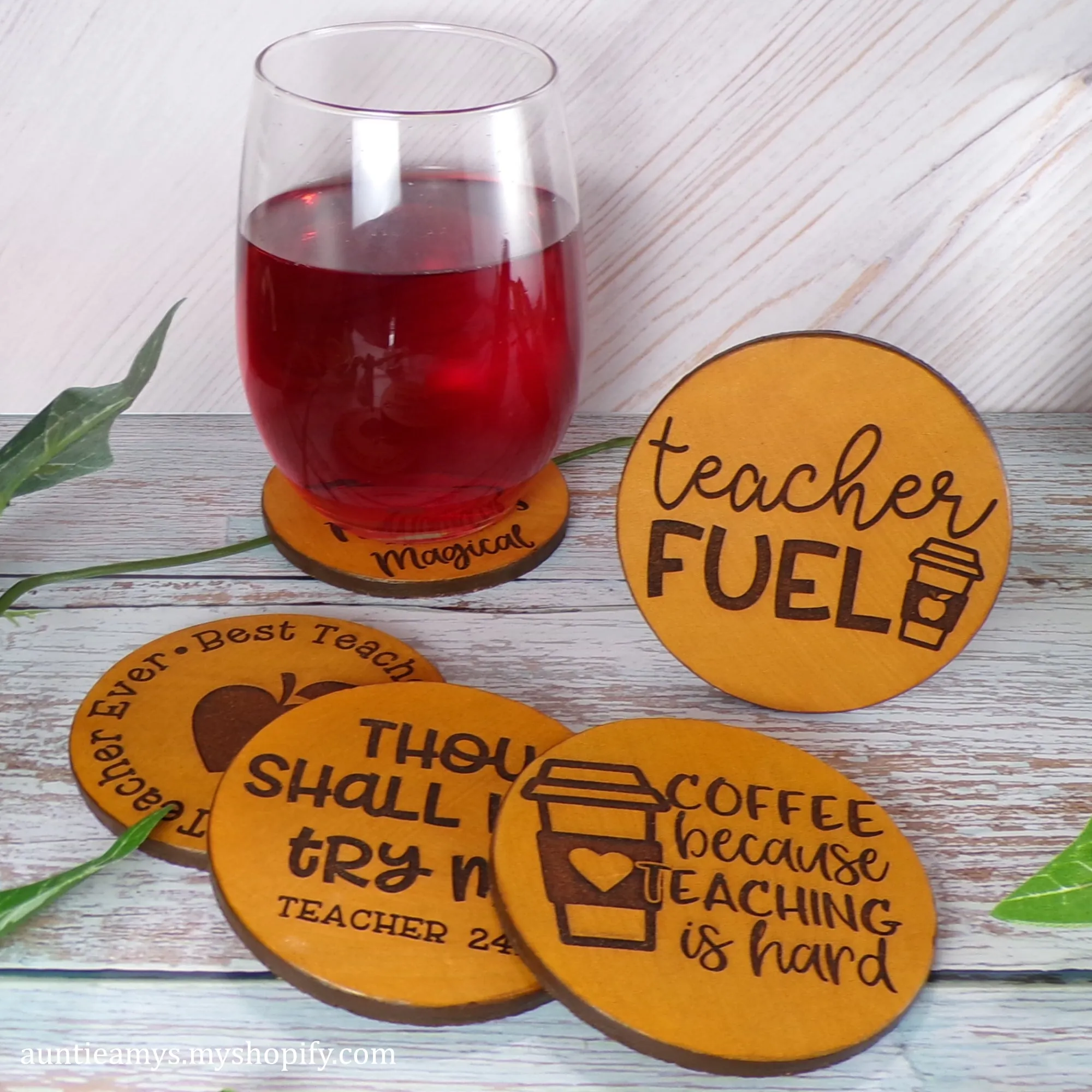 Thou Shall Not Try Me, Teacher 24:7 - Leather Coaster