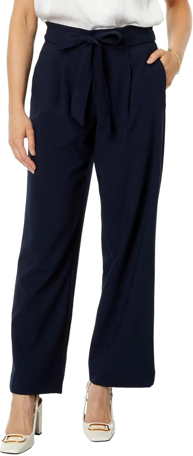 Tommy Hilfiger Women's Sportswear Belted Pants, Sky Captain, XXL
