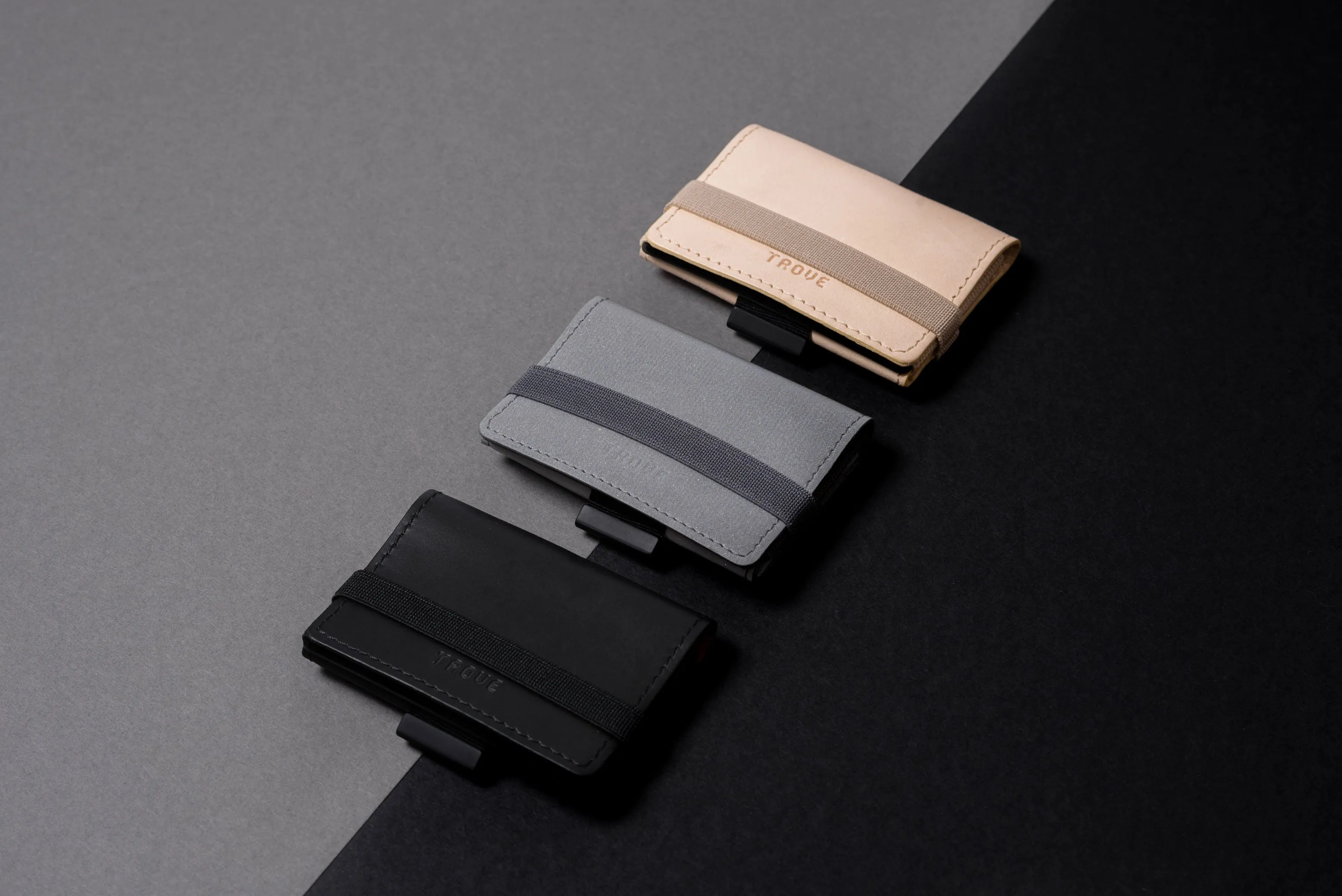 TROVE Cash Wrap: Black Leather and Red