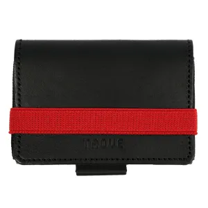 TROVE Cash Wrap: Black Leather and Red