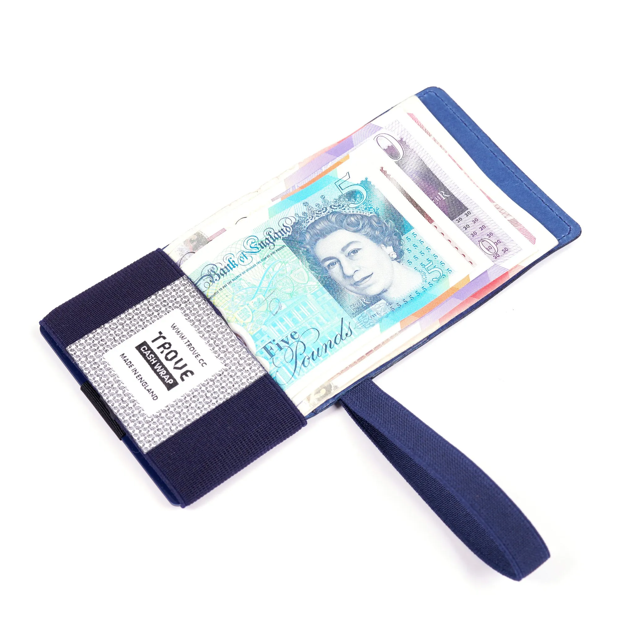 TROVE Cash Wrap: Navy Blue Leather
