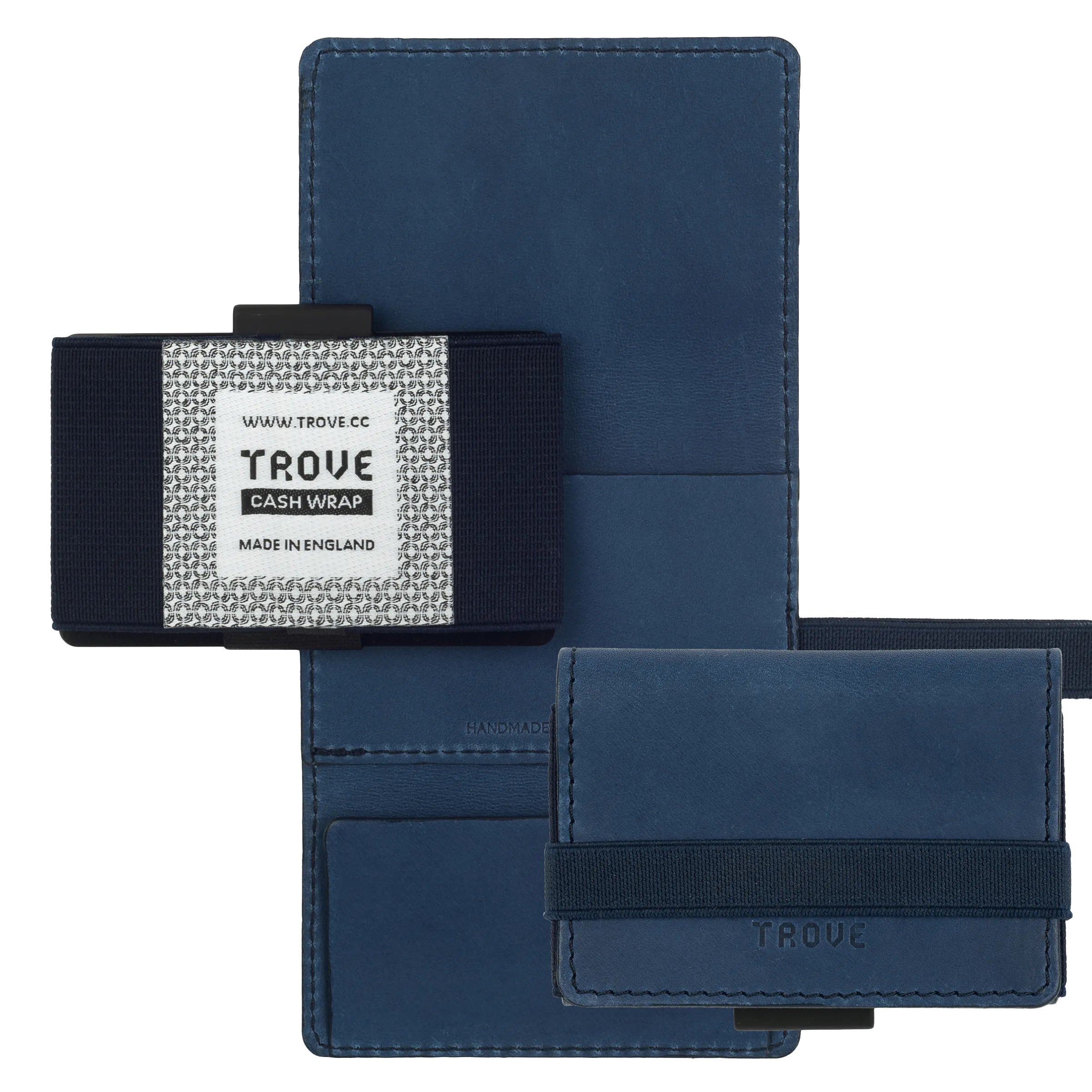 TROVE Cash Wrap: Navy Blue Leather