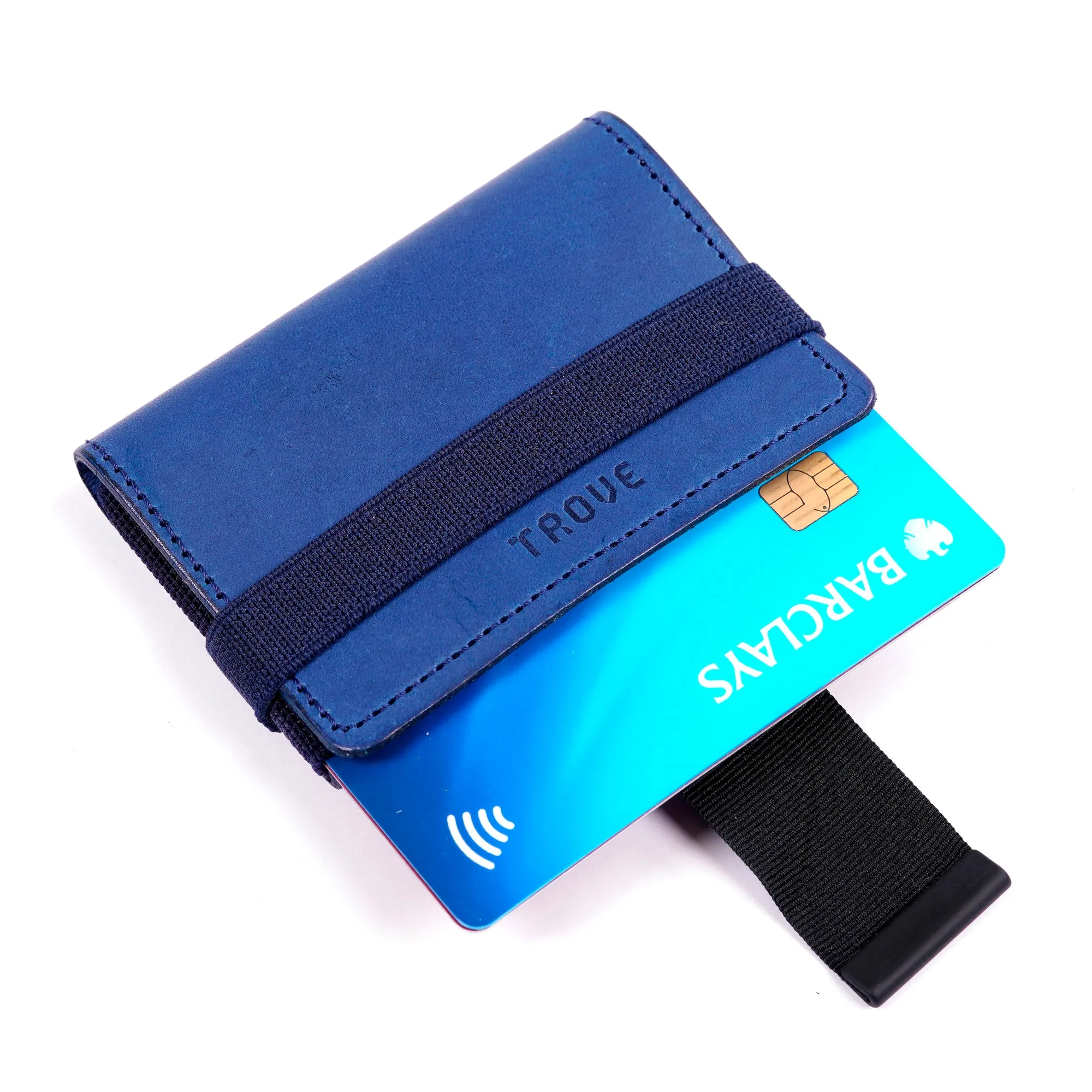 TROVE Cash Wrap: Navy Blue Leather