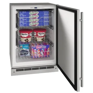 Uline 24" Outdoor Freezer, Reversible Hinge, Stainless Steel 115V