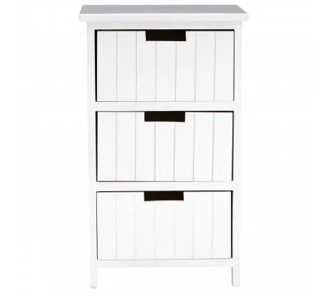 White 3 Drawer Chest