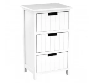 White 3 Drawer Chest