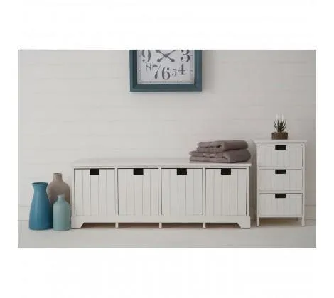 White 3 Drawer Chest