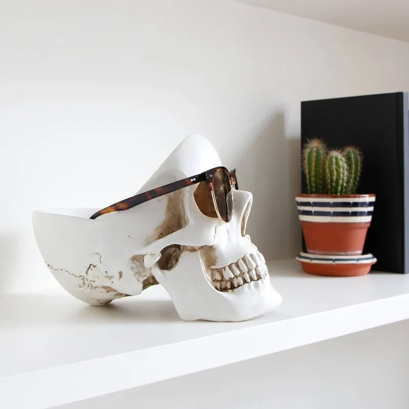 White Skull Desk Tidy