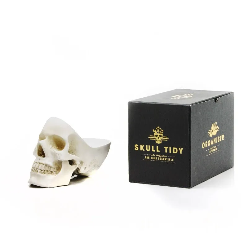 White Skull Desk Tidy