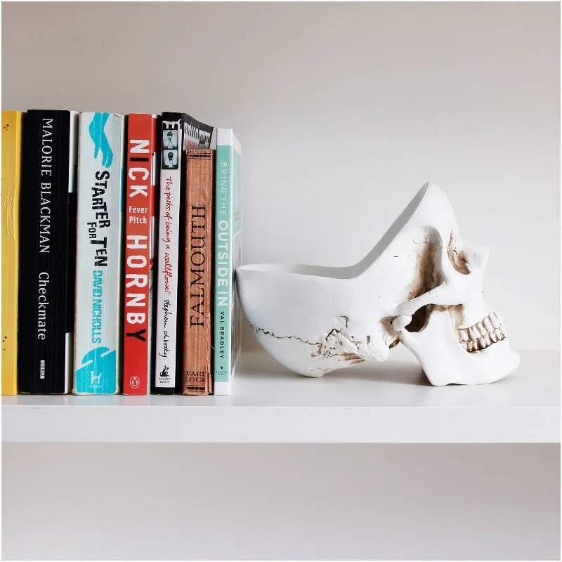 White Skull Desk Tidy
