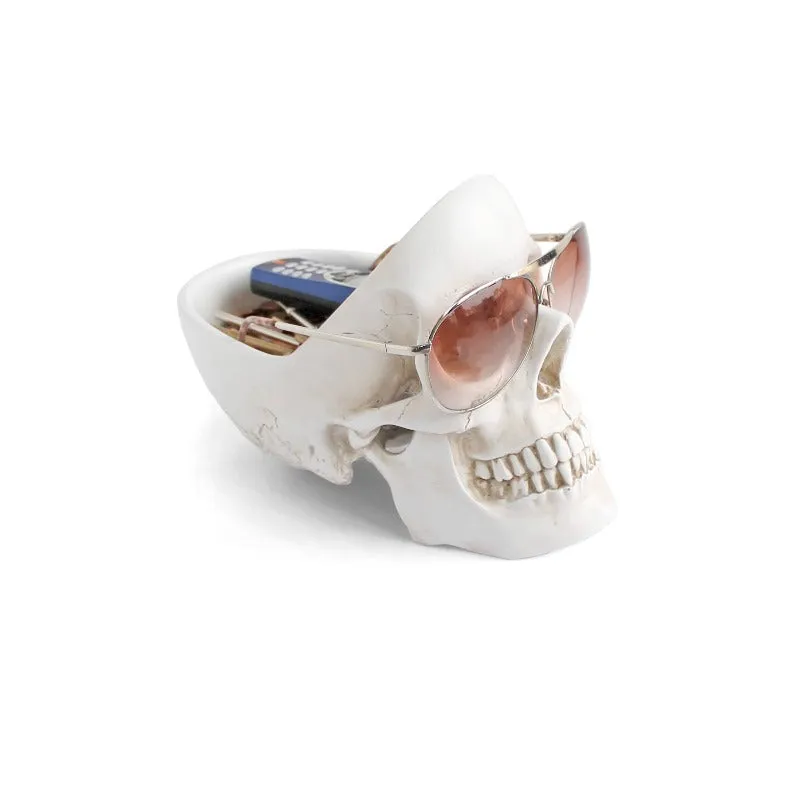 White Skull Desk Tidy