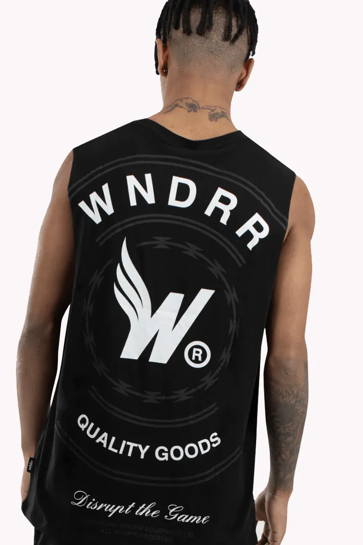 WNDRR CEASE MUSCLE TOP - BLACK
