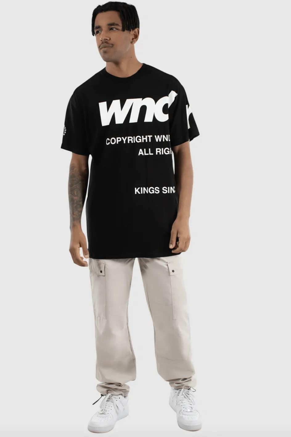 WNDRR CUT OFF CUSTOM FIT TEE - BLACK