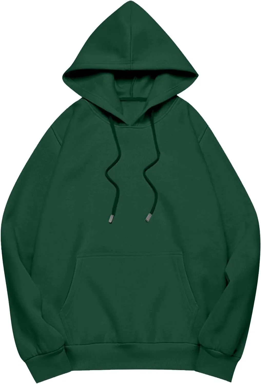 Womens Casual Soild Color Long Sleeve Hoodies Oversized Trendy Loose Fit Sweatshirts with Pockets Plus Size S-5xl