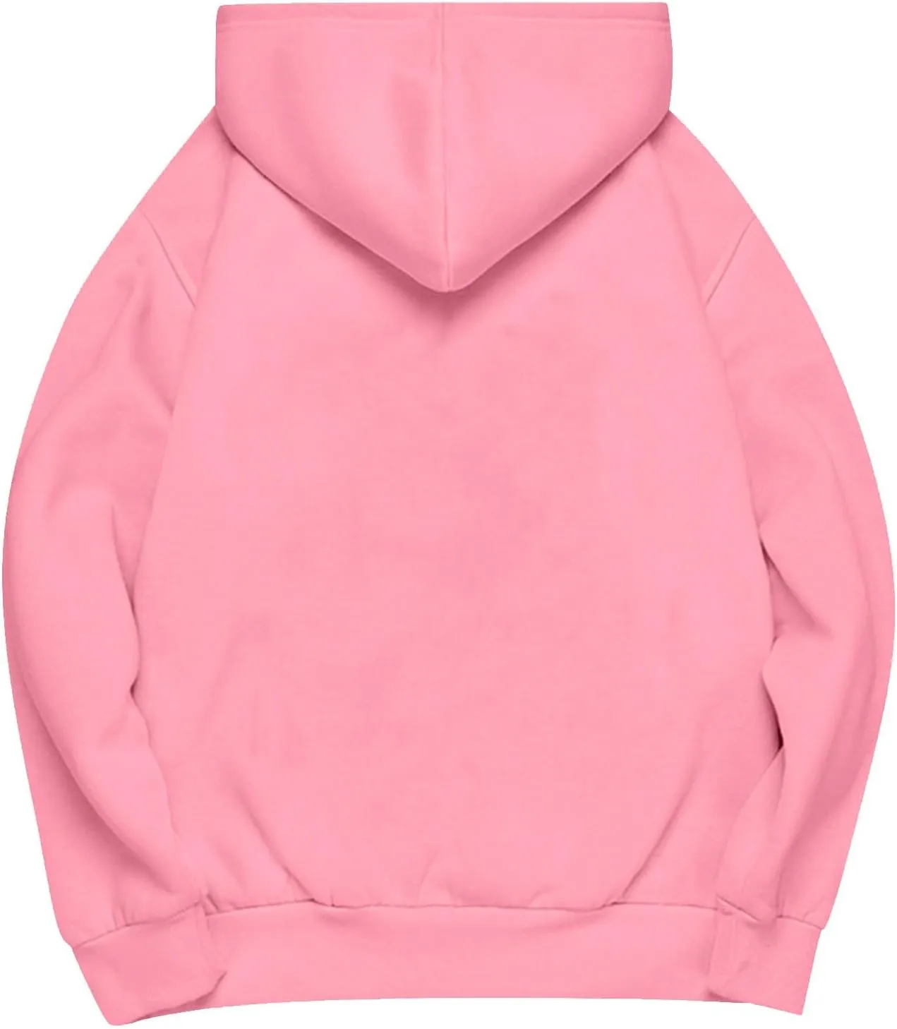 Womens Casual Soild Color Long Sleeve Hoodies Oversized Trendy Loose Fit Sweatshirts with Pockets Plus Size S-5xl