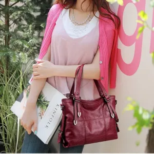 Womens Handbag Leather Top Handle Satchel Purse Crossbody Bags Tote Bags Large Capacity Shoulder Bag