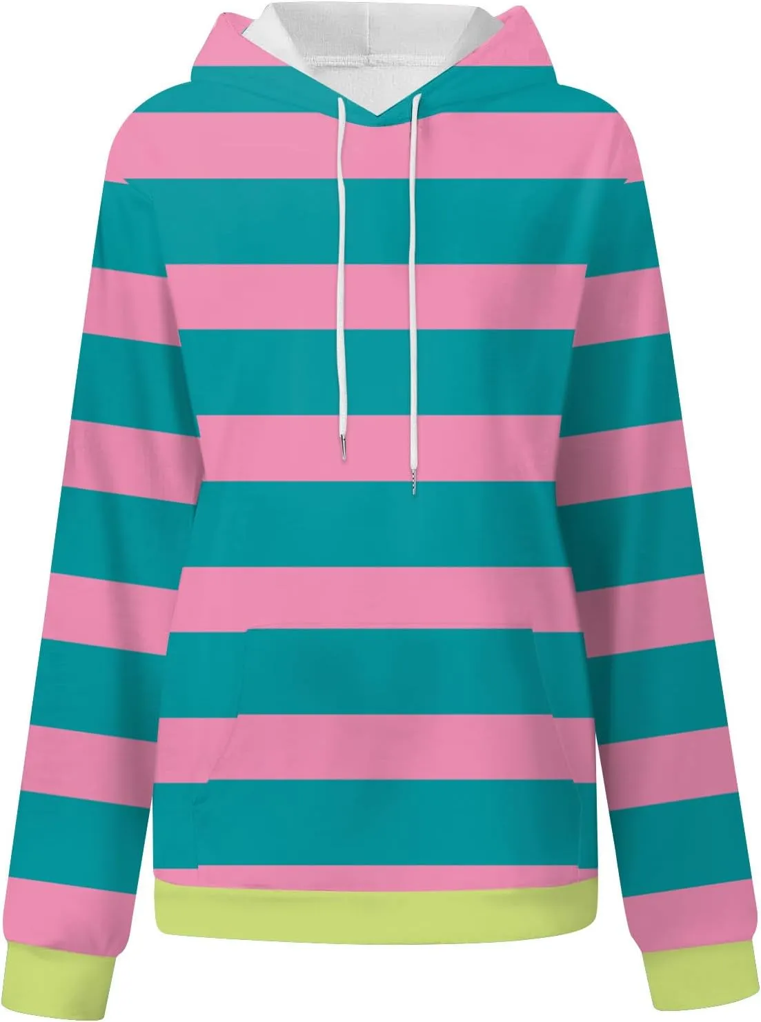 Womens Hoodies Long Sleeve Loose Sweatshirt Graphic Top Drawstring Pullover Hooded Hoodie Fall Outfits with Pocket