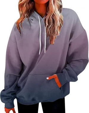 Womens Hoodies Y2k Tie Dye Plus Size Oversized Sweatshirt Loose Fit Drawstring Cute Preppy Hoodie with Pockets