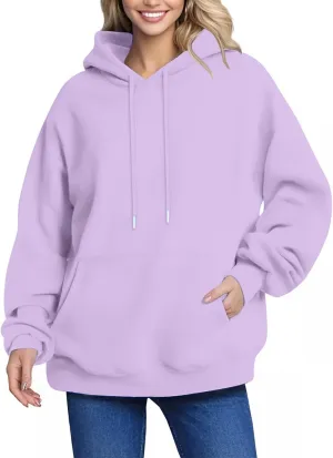 Womens Oversized Hoodies Plus Size Sweatshirt Trendy Drawstring Pullover Long Sleeve With Pockets Winter Clothes