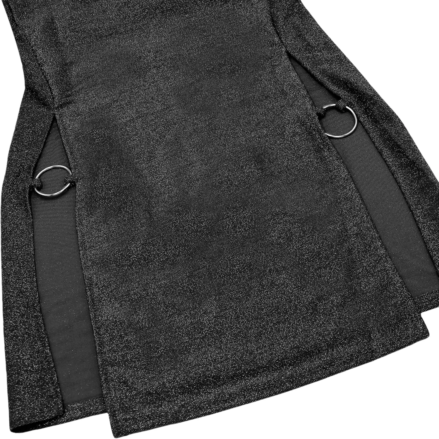 Women's Sexy Glitter Summer Halter Bodycon Dress Lace Criss Cross Spaghetti Mini Dress Backless Cowl Neck Party Dresses