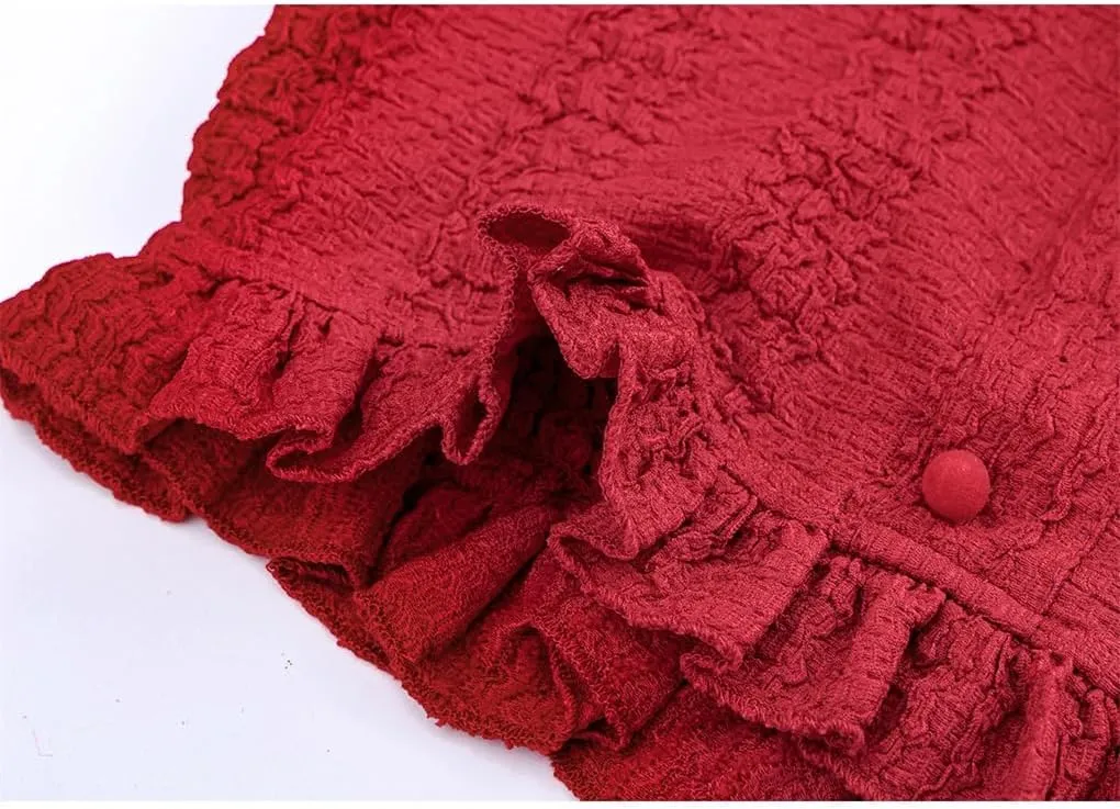 Women's Square Neck Ruffled Bow Tie Slim Fit Camisole