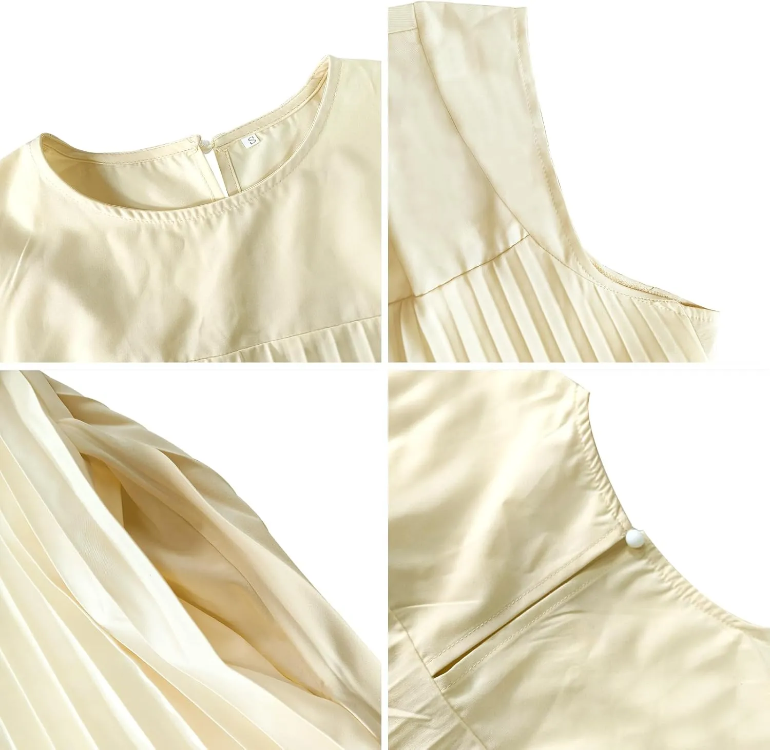Womens Summer Cap Short Sleeve Maxi Dress 2025 Pleated Casual Loose Long Dresses with Pockets