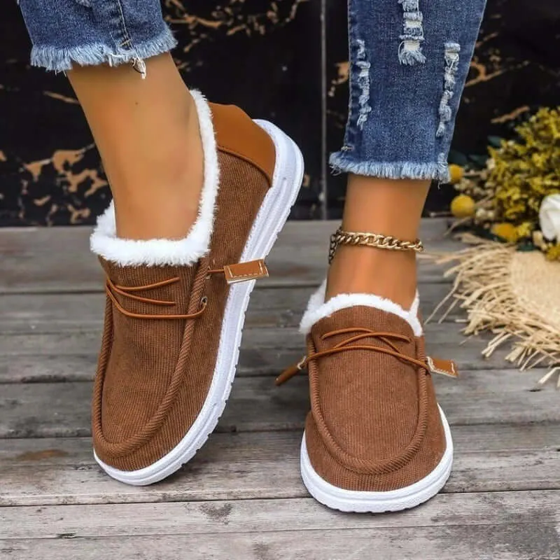 Women's Velvet Lace-Up Ankle Boots