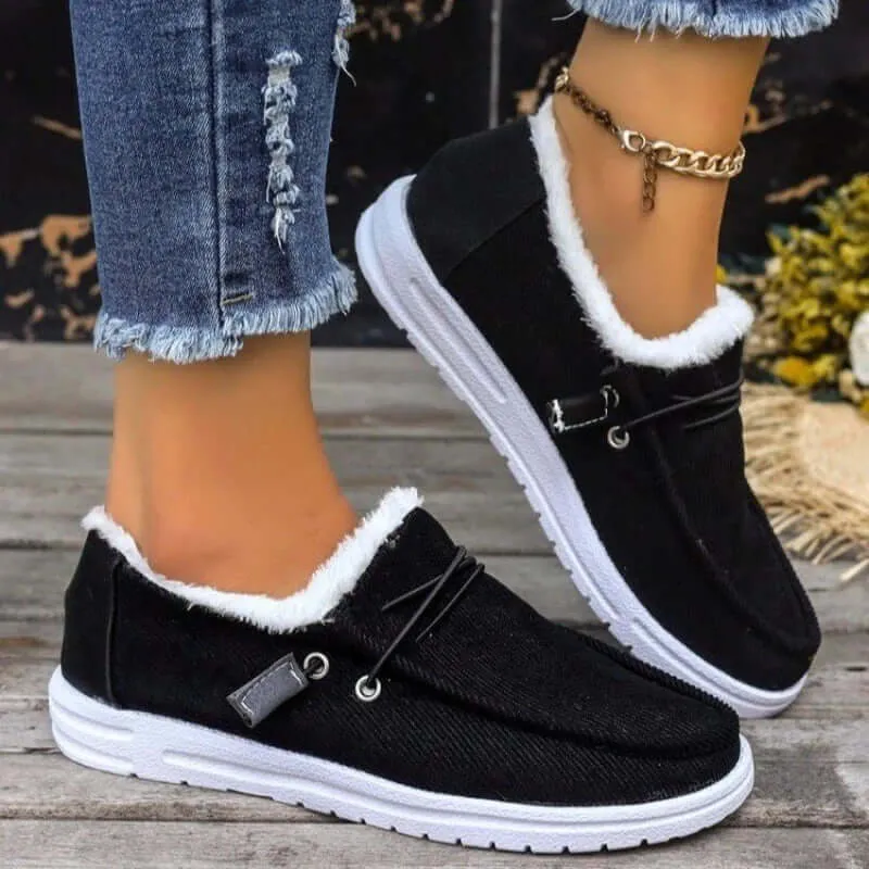 Women's Velvet Lace-Up Ankle Boots