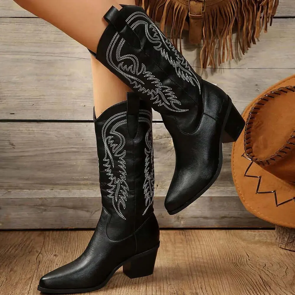 Women's Vintage Block Heel Ankle Boots