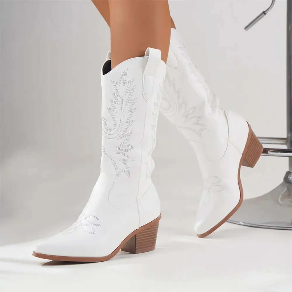 Women's Vintage Block Heel Ankle Boots
