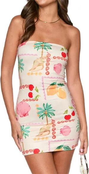 Y2k Mini Tube Dress Strapless Sleeveless Backless Floral Graphic Sexy Bodycon Bandeau Short Dress Party Club Night