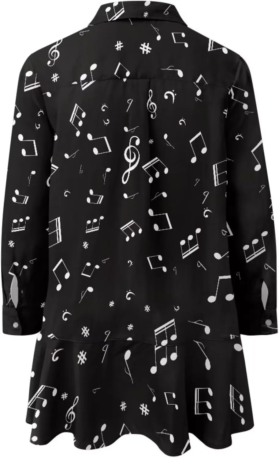 Youngerbaby Shirt Dresses for Woman Long Sleeve Mini Dresses Ruffle Hem Dresses with Pockets S-2XL