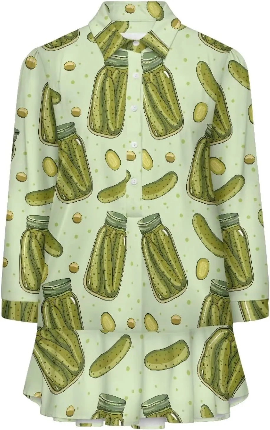 Youngerbaby Shirt Dresses for Women Long Sleeve Mini Dresses with Pockets Ruffee Hem Dresses S-2XL